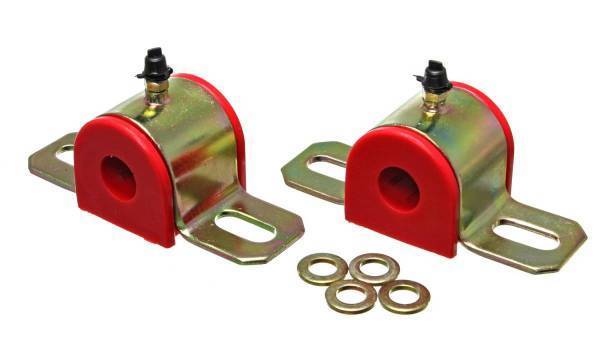 Energy Suspension - Energy Suspension Sway Bar Bushing Set Red Front Or Rear Greasable Type Bar Dia. 7/16 in./11mm Performance Polyurethane - 9.5151R