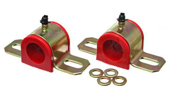 Energy Suspension - Energy Suspension Sway Bar Bushing Set Red Front Or Rear Greasable Type Bar Dia. 1 1/8 in./28.5mm 2 9/16 in. Bracket Size Performance Polyurethane - 9.5164R