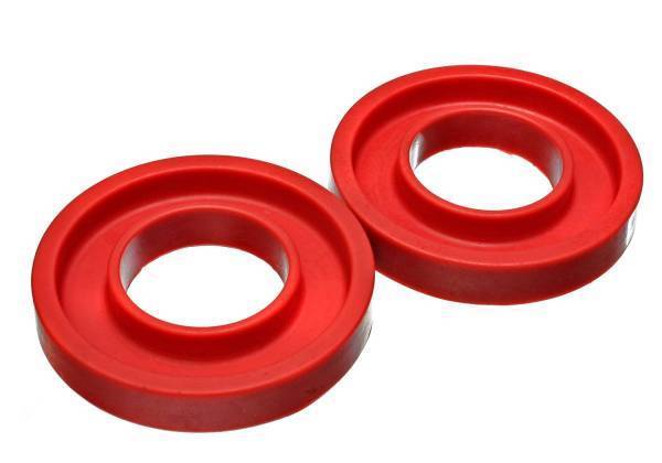 Energy Suspension - Energy Suspension Coil Spring Isolator Set Red ID 2.21815 in. OD 4.53125 in. H-3 7/8 in. Performance Polyurethane - 9.6105R