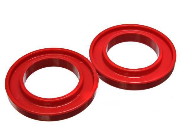 Energy Suspension - Energy Suspension Coil Spring Isolator Set Red ID 3 3/16 in. OD 5.25 in. H-4 7/8 in. Performance Polyurethane - 9.6107R