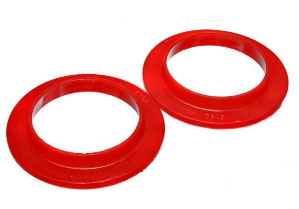 Energy Suspension - Energy Suspension Coil Spring Isolator Set Red ID 2.75 in. OD 4 1/16 in. H-9/16 in. Performance Polyurethane - 9.6114R
