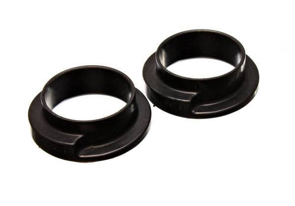 Energy Suspension - Energy Suspension Coil Spring Isolator Set Black ID 2 3/16 in. OD 3 in. H-1 in. Performance Polyurethane - 9.6115G