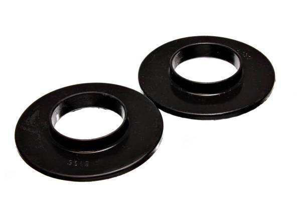 Energy Suspension - Energy Suspension Coil Spring Isolator Set Black ID 2 3/16 in. OD 4 9/16 in. H-5/8 in. Performance Polyurethane - 9.6116G