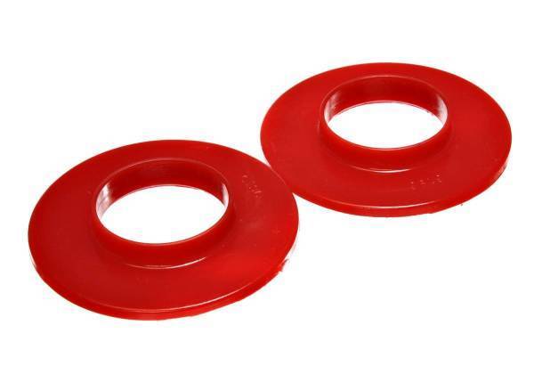 Energy Suspension - Energy Suspension Coil Spring Isolator Set Red ID 2 3/16 in. OD 4 9/16 in. H-5/8 in. Performance Polyurethane - 9.6116R