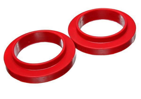 Energy Suspension - Energy Suspension Coil Spring Isolator Set Red ID 3.75 in. OD 5 7/16 in. H-1 1/8 in. Performance Polyurethane - 9.6120R