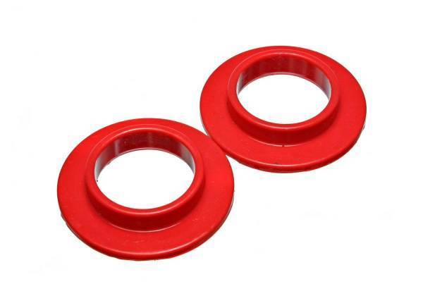 Energy Suspension - Energy Suspension Coil Spring Isolator Set Red ID 2 1/16 in. OD 3.75 in. H-0.75 in. Performance Polyurethane - 9.6121R