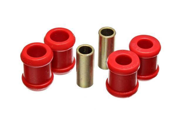 Energy Suspension - Energy Suspension Shock Bushing Set Red Rear Must Reuse All Metal Hardware Performance Polyurethane - 9.8138R