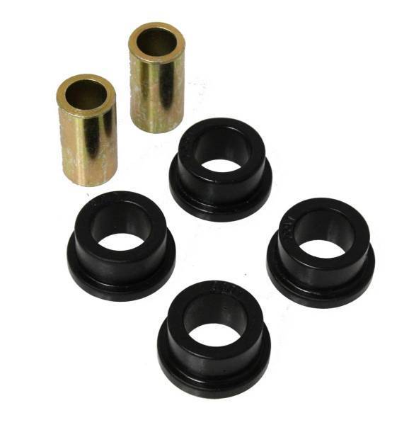 Energy Suspension - Energy Suspension Universal Link Bushings Black Bushing OD 1 1/8 in. Sleeve ID 0.5 in. Sleeve L-1.4 Barrel L-0.5 in. Flange L-3/16 in. 4 Bushings w/2 Sleeves Performance Polyurethane - 9.9105G