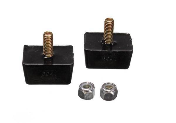 Energy Suspension - Energy Suspension Universal Bump Stop Set Black Low Profile Rectangular Style H-7/8 in. L-1 7/8 in. W-1 3/8 in. Incl. 2 Per Set Performance Polyurethane - 9.9118G