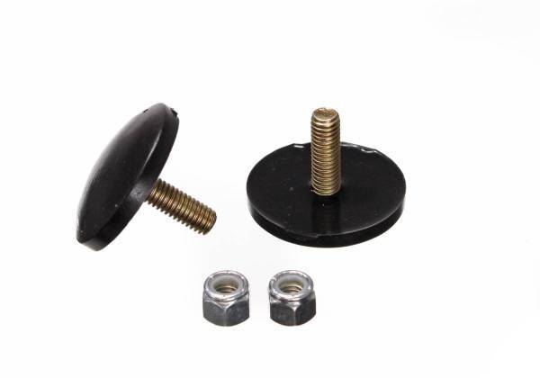 Energy Suspension - Energy Suspension Universal Bump Stop Set Black Ultra Low Profile Button Style H-3/8 in. Dia. 2 in. 1 in. Long Stud Incl. 2 Per Set Performance Polyurethane - 9.9132G