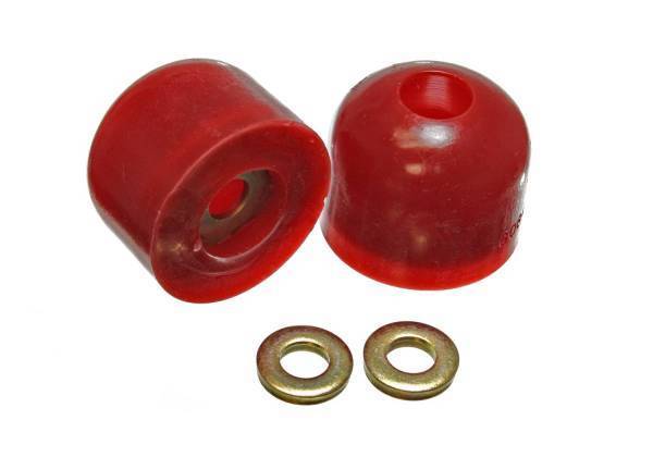 Energy Suspension - Energy Suspension Universal Bump Stop Set Red Round Head Style H-1 7/8 in. Dia. 2.25 in. w/o Hardware Incl. 2 Per Set Performance Polyurethane - 9.9138R
