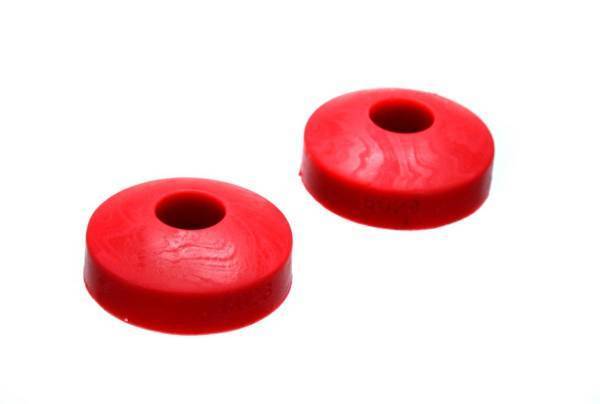 Energy Suspension - Energy Suspension Universal Bump Stop Set Red Button Head Pad Style H-0.75 in. Dia. 2 in. w/o Hardware Incl. 2 Per Set Performance Polyurethane - 9.9149R
