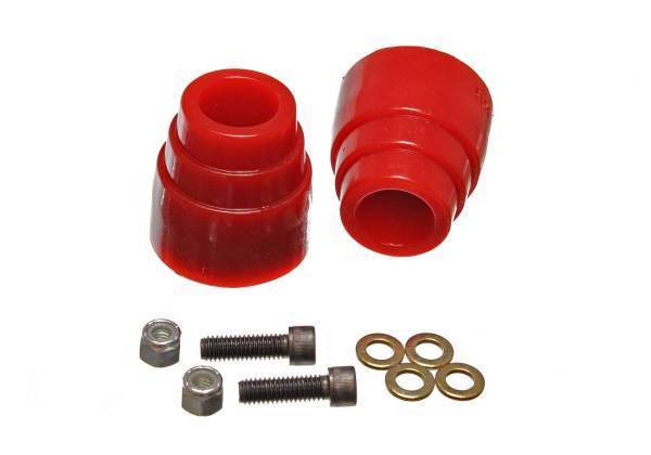 Energy Suspension - Energy Suspension Leaf Spring Bushing Set Red Rear Overload Spring Snubber Set Performance Polyurethane - 9.9156R