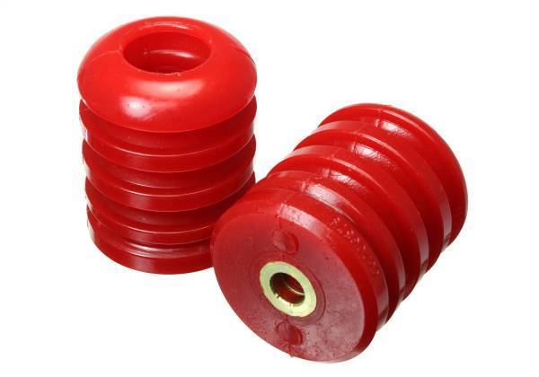 Energy Suspension - Energy Suspension Bump Stop Set Red Progressive Rate Design 3 5/32 in. H x 2 9/16 in. OD Accepts A 12mm Bolt - 9.9178R