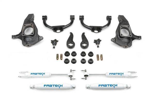 Fabtech - Fabtech Budget Lift System w/Shock w/Performance Shocks 4 in Lift Incl. Spindles Upper Control Arms Steering Knuckles Torsion Keys All Required Hardware - K1055