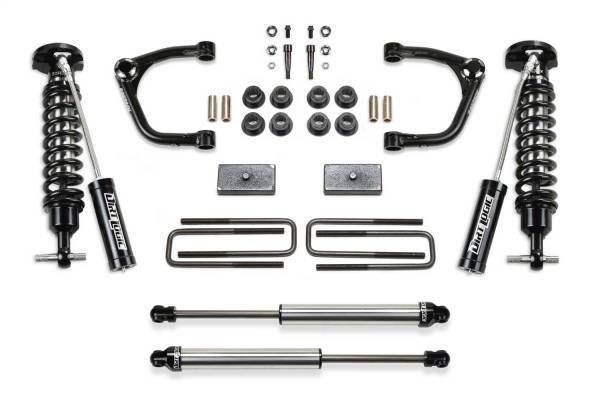 Fabtech - Fabtech Uniball UCA Lift System w/Shocks 3 in. Lift w/Front Dirt Logic 2.5 Resi Coilover And Rear Dirt Logic 2.25 Shocks - K1168DL