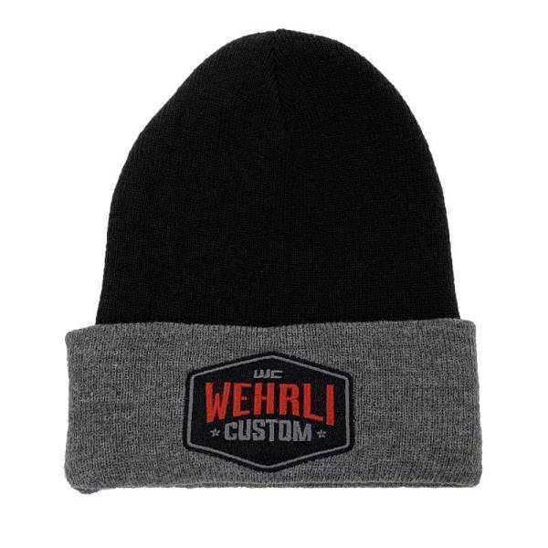 Wehrli Custom Fabrication - Wehrli Custom Fabrication Beanie Hat Black & Grey - Badge - WCF100658