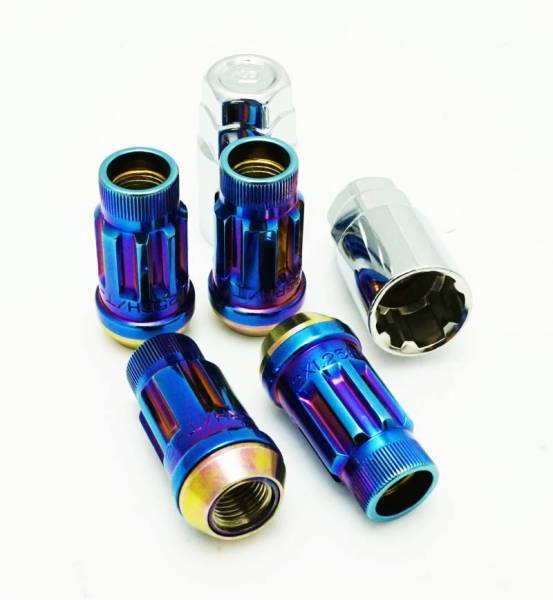 Wheel Mate - Wheel Mate Muteki SR45R Lug Nut Kit Lock Set 12x1.50 45mm - Burned Blue Neon - 34938UN