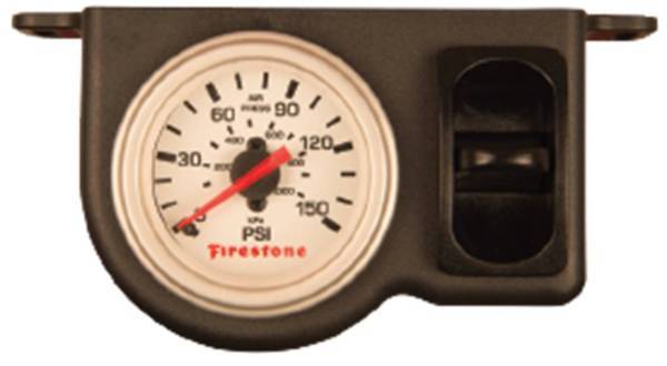 Firestone Ride-Rite - Firestone Ride-Rite Plastic Single Pneumatic White Gauge Air Pressure Gauge - 2570