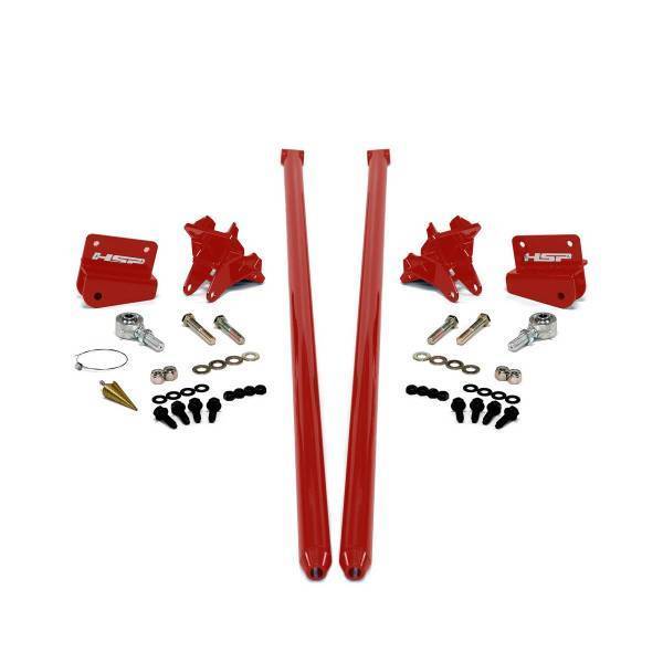 HSP Diesel - HSP Diesel 2011-2019 Chevrolet / GMC 70 inch Bolt On Traction Bars 4 inch Axle Diameter Flag Red - 535-2-HSP-BR