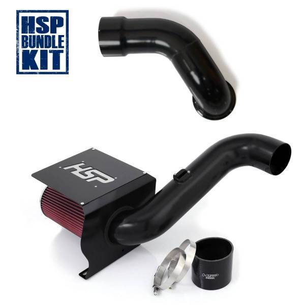 HSP Diesel - HSP Diesel 2007.5-2010 Chevrolet / GMC Cold Air Intake Bundle Satin Black - 481-HSP-SB