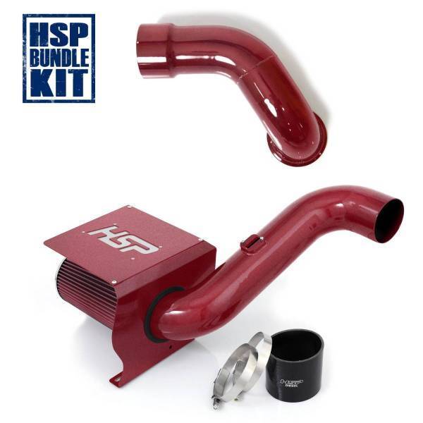 HSP Diesel - HSP Diesel 2007.5-2010 Chevrolet / GMC Cold Air Intake Bundle Candy Red - 481-HSP-CR