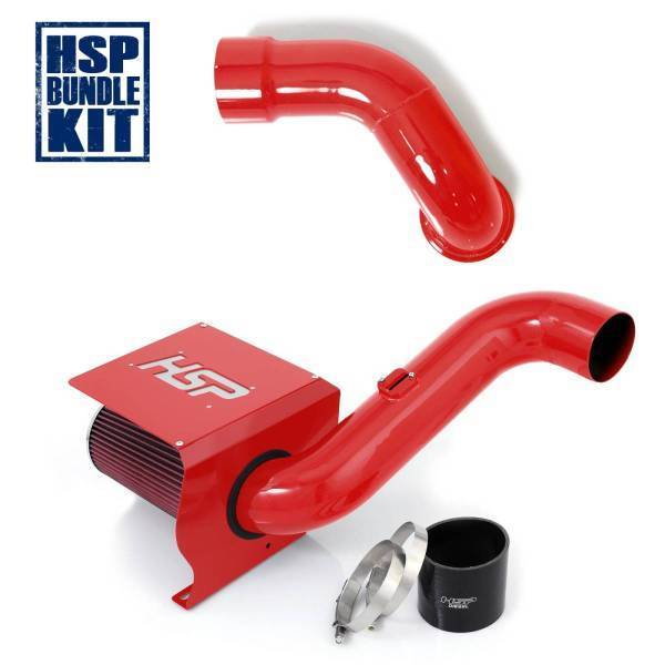 HSP Diesel - HSP Diesel 2007.5-2010 Chevrolet / GMC Cold Air Intake Bundle Blood Red - 481-HSP-BR