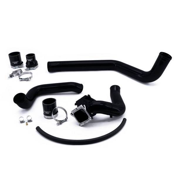 HSP Diesel - HSP Diesel 2004.5-2005 Chevrolet / GMC Intercooler Charge Pipe Bundle Silk Satin Black - 282-HSP-SB