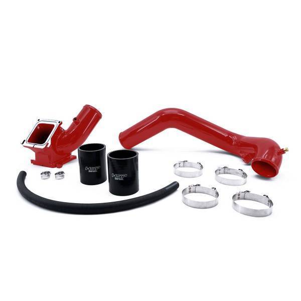 HSP Diesel - HSP Diesel 2006-2010 Chevrolet / GMC Max Flow Bridge and Cold Side Tube Behind Alt Flag Red - 004-HSP-BR