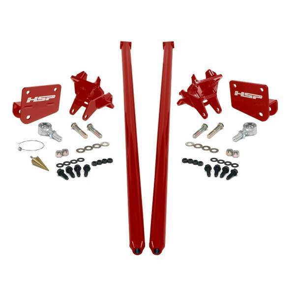 HSP Diesel - HSP Diesel HSP Traction Bars For 2017.5-2022 Ford Powerstroke 6.7 Liter F350 SRW Crew Cab Long Bed-Flag Red - P-435-4-4-HSP-BR