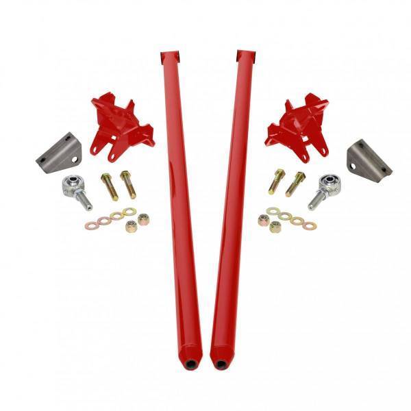 HSP Diesel - HSP Diesel 80 Inch Universal Traction Bars For Inline Leafspring 4 Inch Axle-Flag Red - HSP-U-035-3-4-HSP-BR