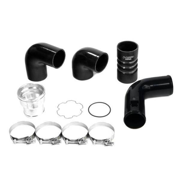 HSP Diesel - HSP Diesel Replacement Cold Side Tube For 2011-2022 Ford Powerstroke F250/350 6.7L-Silk Satin Black - HSP-P-405-HSP-SB