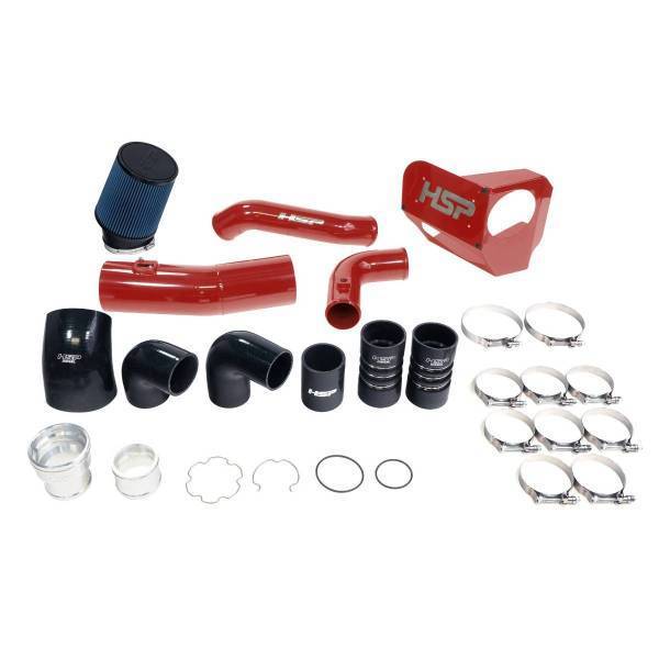 HSP Diesel - HSP Diesel Intake And Intercooler Bundle Kit For 2020-2022 Ford Powerstroke F250/350 6.7L-Flag Red - HSP-P-493-3-HSP-BR