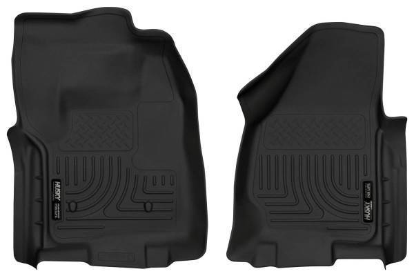 Husky Liners - Husky Liners FRONT LINERS 2012 FORD SD REGULAR CAB TRUCKS (W/O MANUAL 4X4 TRANSFER CASE) CUSTOM MOLDED WEATHERBEATER FRONT FLOOR LINERS - BLACK. - 18721