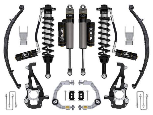 ICON Vehicle Dynamics - ICON Vehicle Dynamics 21-23 FORD F150 4WD 3.5-4.5" STAGE 3 SUSPENSION SYS BILLET UCA / LEAF PACK - K93143L