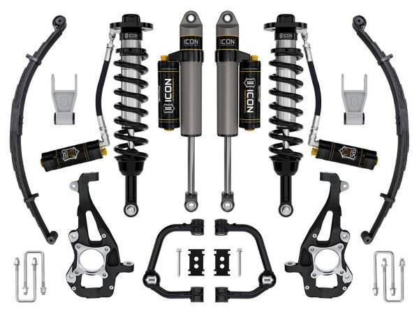 ICON Vehicle Dynamics - ICON Vehicle Dynamics 21-23 FORD F150 4WD 3.5-4.5" STAGE 4 SUSPENSION SYS TUBULAR UCA / LEAF PACK - K93144TL