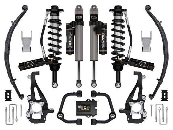 ICON Vehicle Dynamics - ICON Vehicle Dynamics 21-23 FORD F150 4WD 3.5-4.5" STAGE 5 SUSPENSION SYS TUBULAR UCA / LEAF PACK - K93145TL