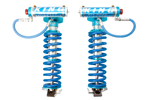 King Shocks - King Shocks 2005+ Ford F-250 4WD Front 2.5 Dia Remote Res Coilover Conversion w/Adjuster (Pair) - 25001-146A