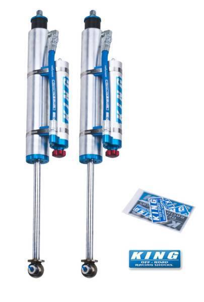 King Shocks - King Shocks 97-06 Jeep Wrangler TJ Front 2.5 Dia Piggy Hose Res Shock 6in Lift w/Adjuster (Pair) - 25001-286A