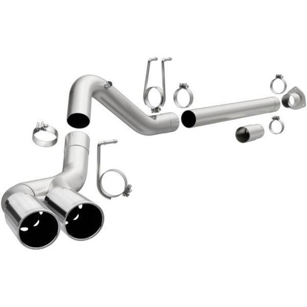 Magnaflow - MagnaFlow 08-17 Ford F-250/F-350/F-450 4.6L/6.7 DPF-Back SS 4in Dual Single Passenger Side Rear Exit - 17873