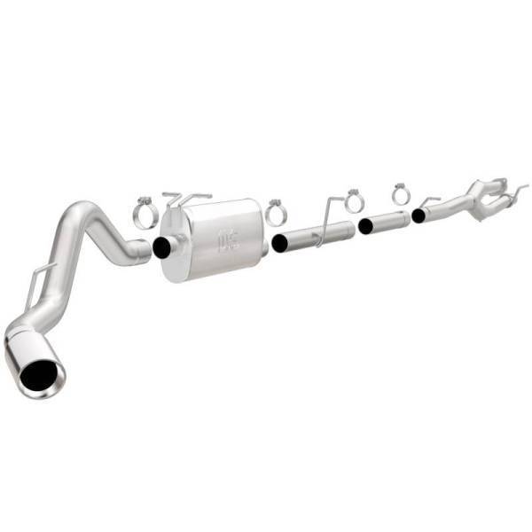 Magnaflow - MagnaFlow Sys C/B 11-15 Ford Super Duty F250 6.2L EC CC, SS 3.5in Single Rear Pass Side Ext 5in Tip - 19174