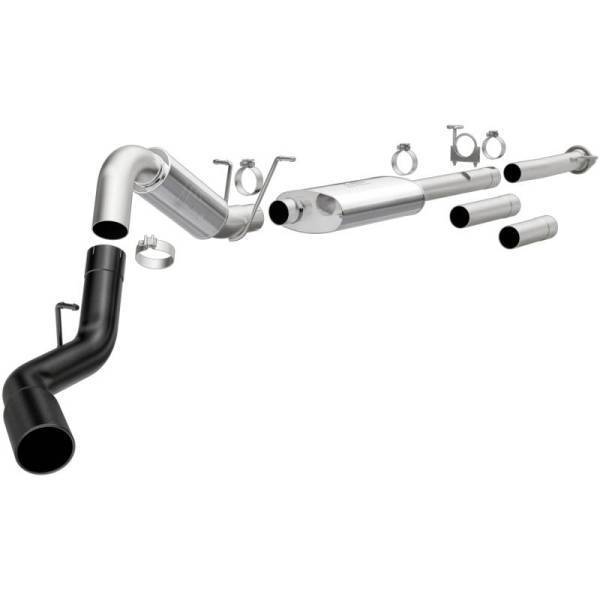 Magnaflow - MagnaFlow 11-19 GM 2500/3500 6.0L 4in Single Passenger Side Rear Exit Cat-Back Exhaust w/Black Tips - 19376