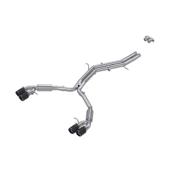 MBRP Exhaust - MBRP Exhaust 2.5in. Resonator BackDual Rear ExhaustT304Quad CF Tips - S46073CF