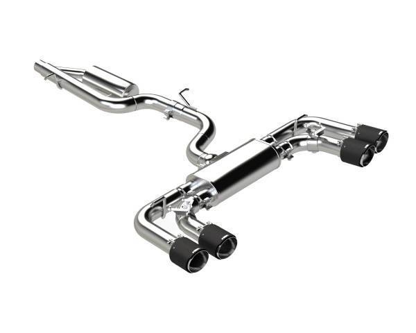 MBRP Exhaust - MBRP Exhaust 3in. Cat-Back2.5in. Quad Split Rear ExitActiveT304CF Tips - S46133CF