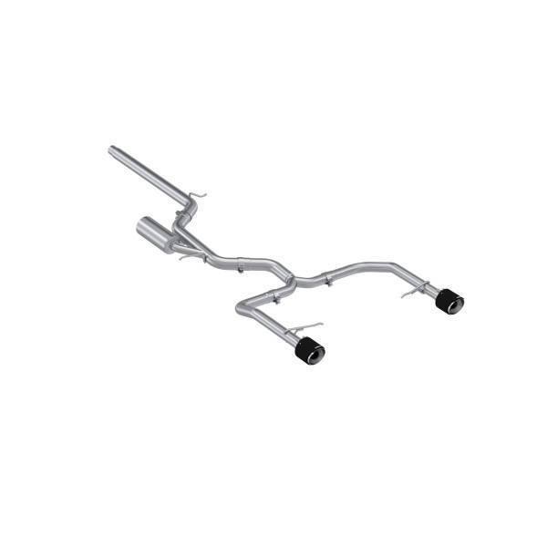 MBRP Exhaust - MBRP Exhaust 3in. Cat-Back2.5in. Dual Split RearT304CF Tips - S46153CF