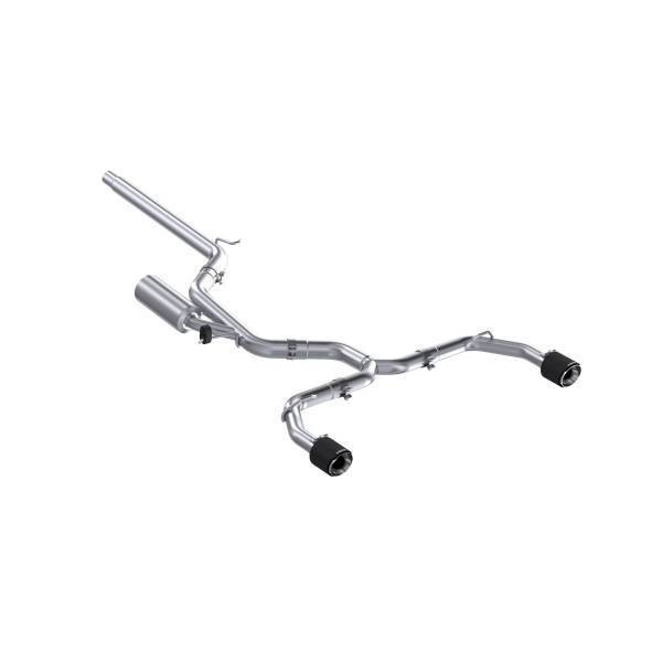 MBRP Exhaust - MBRP Exhaust 3in. Cat-Back2.5in. Dual Split RearT304CF Tips - S46173CF