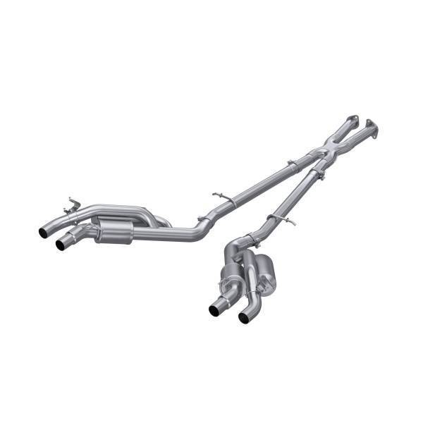 MBRP Exhaust - MBRP Exhaust 2.5in. Cat-BackDual Split RearQuad OutletT304 - S4708304