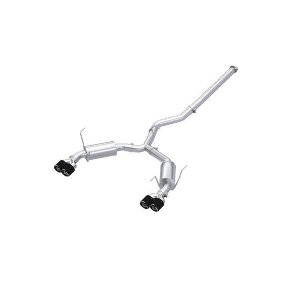 MBRP Exhaust - MBRP Exhaust 3in. Cat-BackDual Split Rear ExitQuad OutletStreet ProfileT304CF Tips - S48073CF