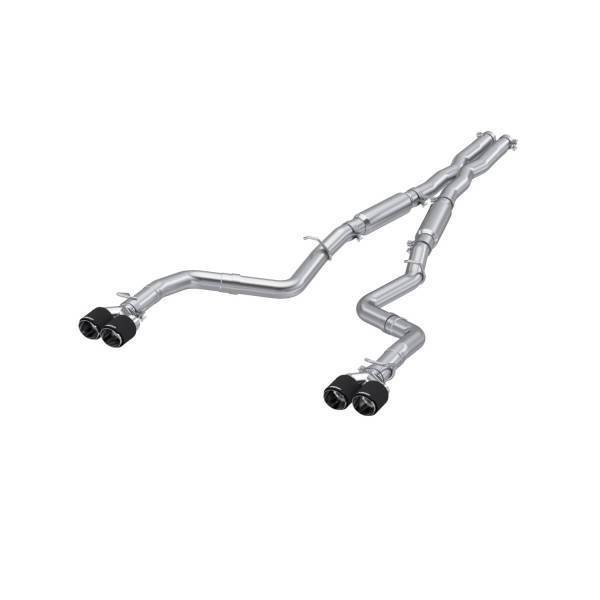 MBRP Exhaust - MBRP Exhaust 3in. Cat-BackDual Rear ExitStreet VersionT304Quad CF Tips - S71153CF