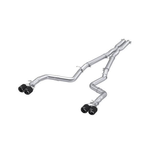 MBRP Exhaust - MBRP Exhaust 3in. Cat-BackDual Rear ExitRace VersionT304Quad CF Tips - S71163CF